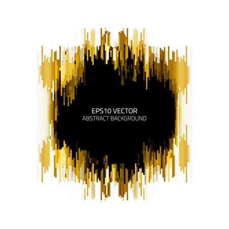 Abstract background with chaotically arranged geometric elements. Space for text. Oscillation and displacement of forms.のイラスト素材