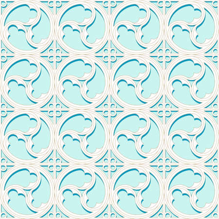 Seamless pattern with plant elements in classic style. Gothic forms.のイラスト素材