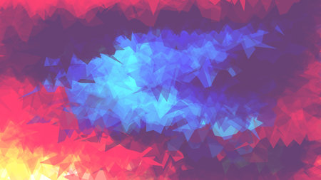 Bright abstract background with crystalline structure. Pattern of triangles. The contrast of hot and...