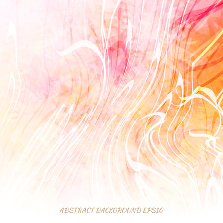 Beautiful abstract background with sprays of white paint. Colorful grunge texture. Color spots. Distorted lines.のイラスト素材