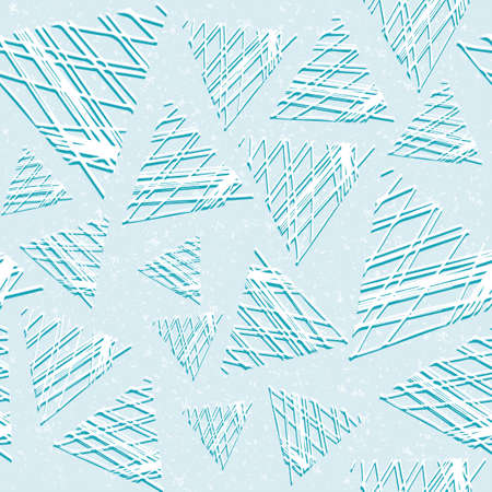 Abstract seamless pattern of three-dimensional triangles. Grunge style. The texture of the stone.のイラスト素材