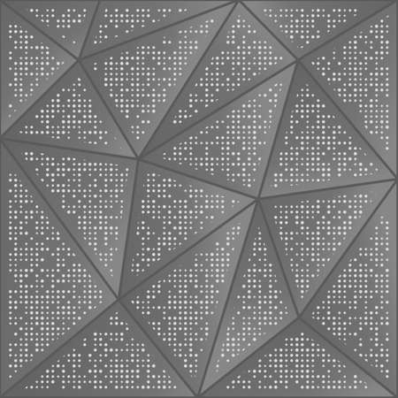 Abstract background of dots and triangles. Perforation of geometric shapes.のイラスト素材