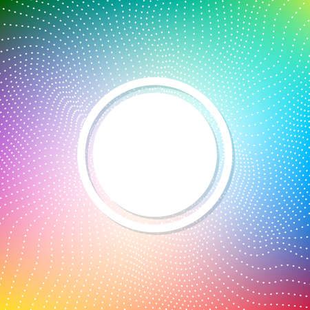 Abstract bright background with a pattern of white dots and dashes. Shades of the Rainbow.のイラスト素材
