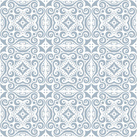 Seamless pattern in Oriental style. Ornament of many elements. Pastel colors.のイラスト素材