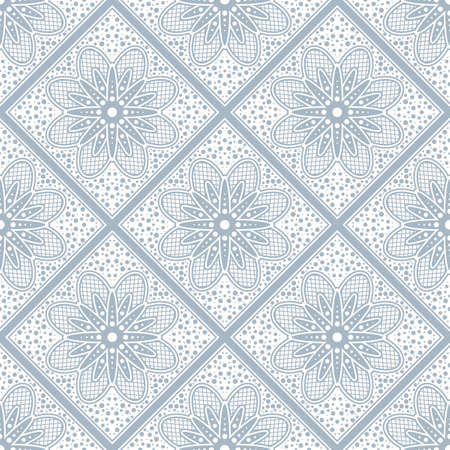 Seamless pattern with floral elements. Pastel colors.のイラスト素材