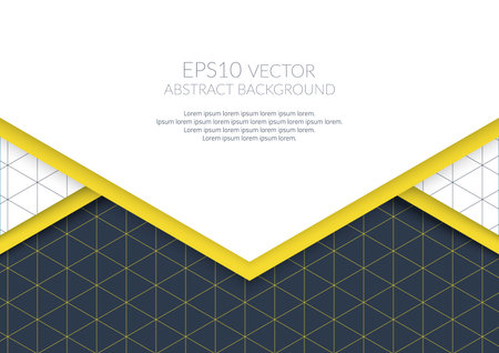 Abstract background in isometric style. The illusion of a three-dimensional image. A sheet of paper.のイラスト素材