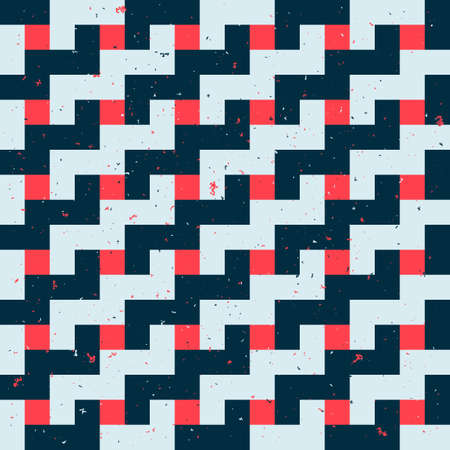 Abstract grunge background of simple shapes. Optical illusions. Seamless movement pattern.のイラスト素材