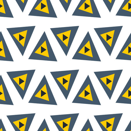 Abstract seamless pattern of triangles. Funny background of geometric shapes.