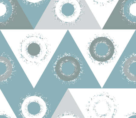 Abstract seamless pattern of triangles. Volumetric geometric texture. Dynamic forms.のイラスト素材