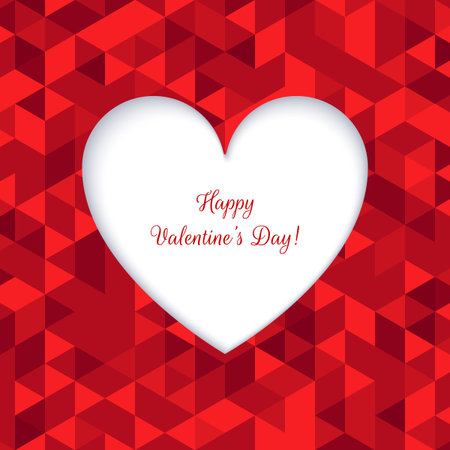 Greeting card. Space for text in shape of heart. A wish for love and happiness.のイラスト素材