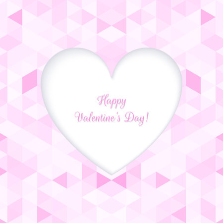 Greeting card. Space for text in shape of heart. A wish for love and happiness.のイラスト素材