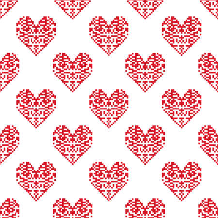 Seamless pattern with an image of the heart. A symbol of love.のイラスト素材
