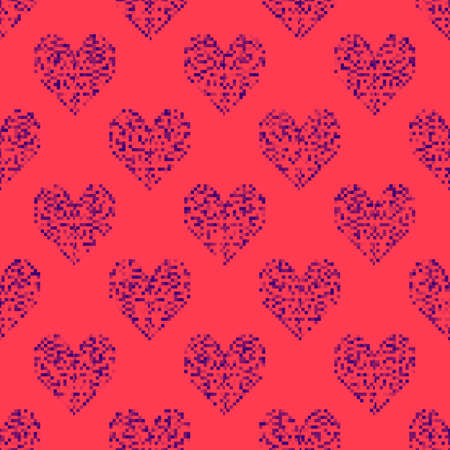 Seamless pattern with an image of the heart. A symbol of love.のイラスト素材