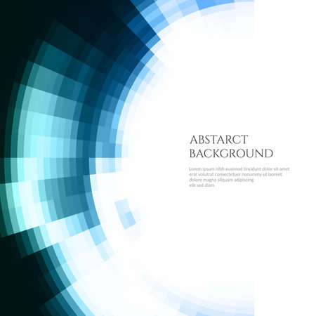 Abstract background of geometric shapes. Bright shades of blue. Concentrated light beams.のイラスト素材