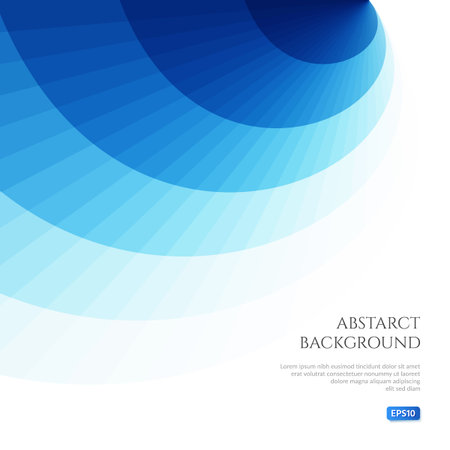 Abstract background with curved geometric shapes. Bright shades of blue.のイラスト素材