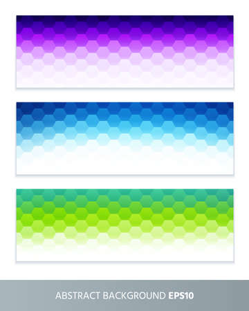 Polygon background with a pattern of hexagons. Set banners. Geometric texture.のイラスト素材