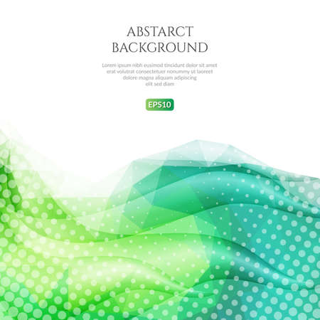Abstract background with geometric texture. Bright and fresh shades of green.のイラスト素材