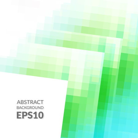 Geometric patterns with Bright and fresh shades of greenのイラスト素材