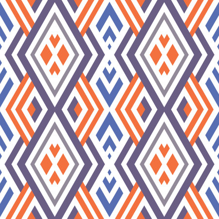 Seamless pattern of diamonds and lines.