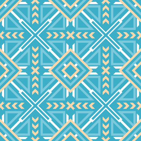 Abstract seamless pattern of geometric shapes.