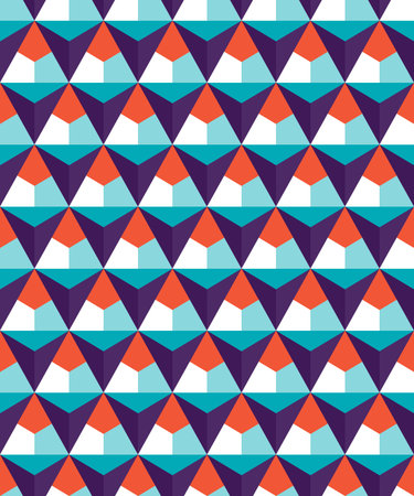 Abstract seamless geometric pattern. Figures with many angles. Directional movement.