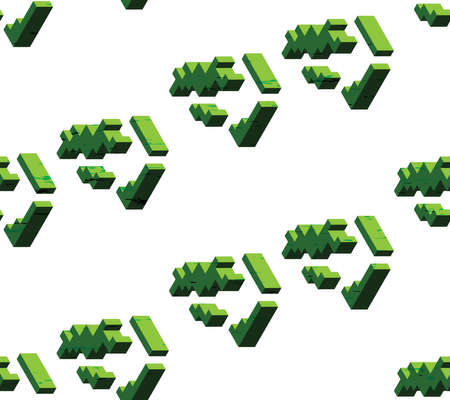 Abstract seamless pattern with three-dimensional geometric shapes.のイラスト素材