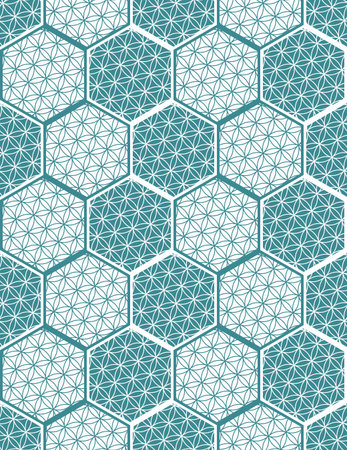 Seamless pattern for tiles in the bathroom. Drawing for home textiles. Pattern made of hexagons.