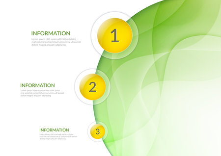 Abstract background for presentations and infographics. Numbered order of actions. A pattern of waves and lines.のイラスト素材