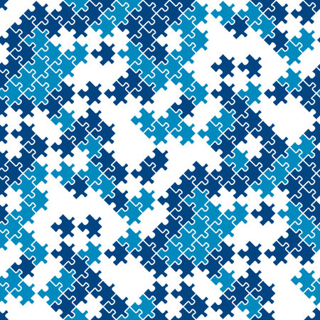 Seamless texture of a puzzle piece. Pattern for fabrics and packaging of various products.のイラスト素材
