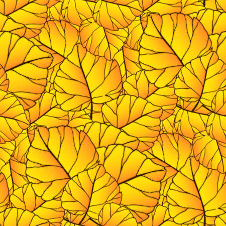 Seamless pattern with autumn leaves. Autumn leaf fall.のイラスト素材