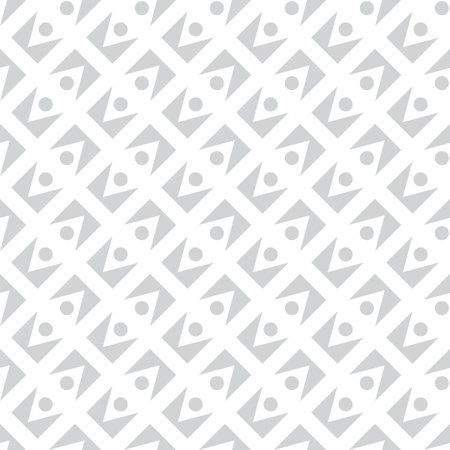 Abstract seamless pattern of circles, squares and triangles. Movement of geometric shapes.のイラスト素材