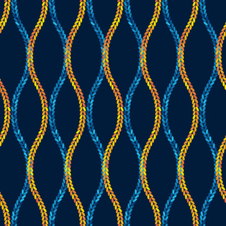 Seamless pattern of yarn. Knitted clothes. Texture of stitches.