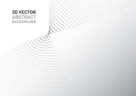 Abstract 3d surface. Distortion of space and matter. Modern technology for designing volume objects.のイラスト素材