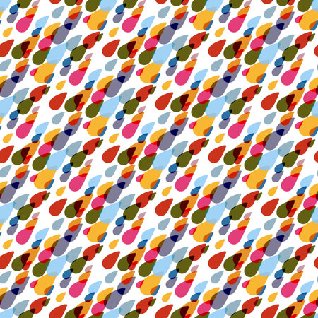 Seamless pattern with raindrops. Rainy days.