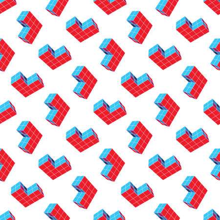 Abstract seamless geometric pattern. A three-dimensional shape in space. Designer details.の写真素材