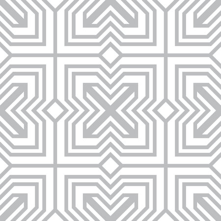 Geometric shapes form a seamless pattern. Sharp corners and straight lines. Vector illustration.のイラスト素材