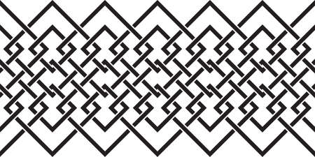 Seamless pattern with many intersecting lines and corners. Chain of geometric shapesのイラスト素材