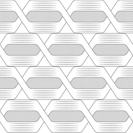 Seamless pattern with geometric waves.のイラスト素材