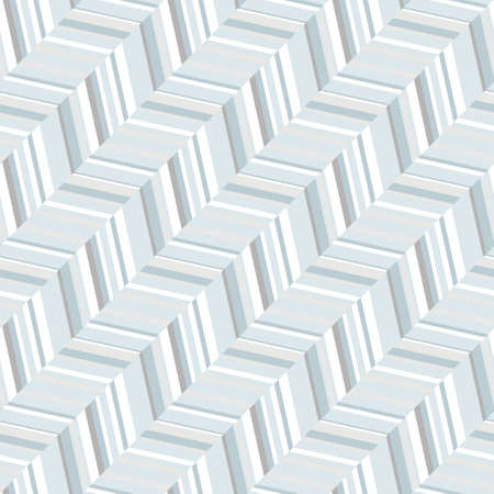 Seamless pattern from diagonal lines. A simple geometric ornament. Pattern of lines and angles for fabrics. Optical illusion of volume.のイラスト素材