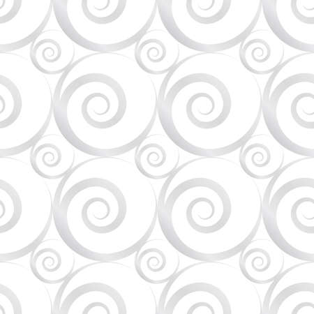 Seamless air pattern of spirals and curls. Illusion of lightness and movement in space. Ornament for fabrics and packaging.のイラスト素材