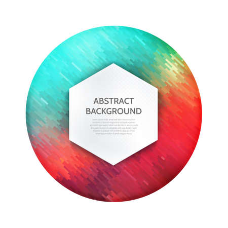 Abstract background with geometric texture. Optical illusion of movement. Hexagon text space.のイラスト素材