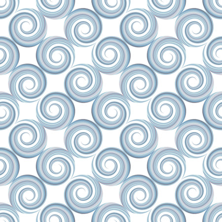 Abstract seamless pattern with spiral shapes. Optical illusion of movement.のイラスト素材