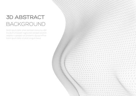 Distorted wave monochrome texture. Abstract dynamical rippled surface. Optical illusion of distortion of matter.のイラスト素材
