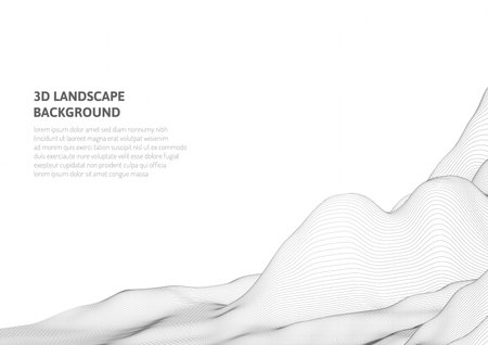 Abstract 3D graphics. Virtual reality and optical illusions. Distortion of space.のイラスト素材