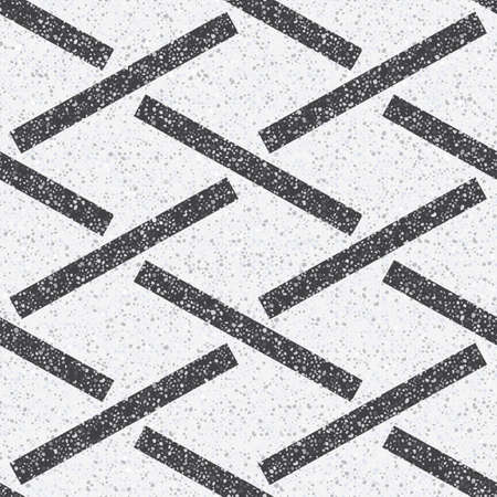 Tiles made of natural stone. Small geometric texture of the treated stones and pebbles. Strict, contrast, monochrome shades of colors. Seamless pattern for the floor and walls in the bathroom.のイラスト素材