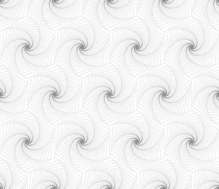 Abstract seamless pattern of rotating hexagons. Geometric texture for your design. Original hypnotic patterns.のイラスト素材
