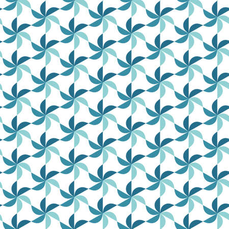 Seamless pattern with rotating figures. Optical illusion of movement of forms in space.のイラスト素材