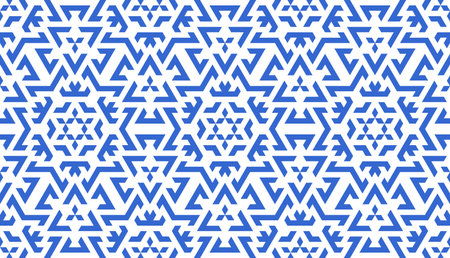 Abstract seamless pattern with kaleidoscope. Symmetric patterns of reflections of figures. Optical...