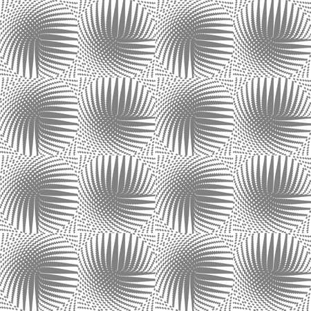 Abstract seamless pattern. Optical illusion of the movement of geometric shapes.のイラスト素材
