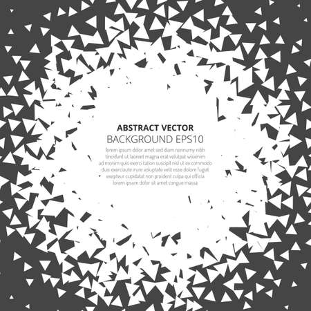 Abstract background from many triangles. Dance of geometric shapes.のイラスト素材